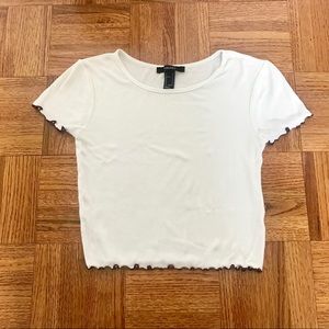 Forever 21 Ribbed Lettuce Crop Top